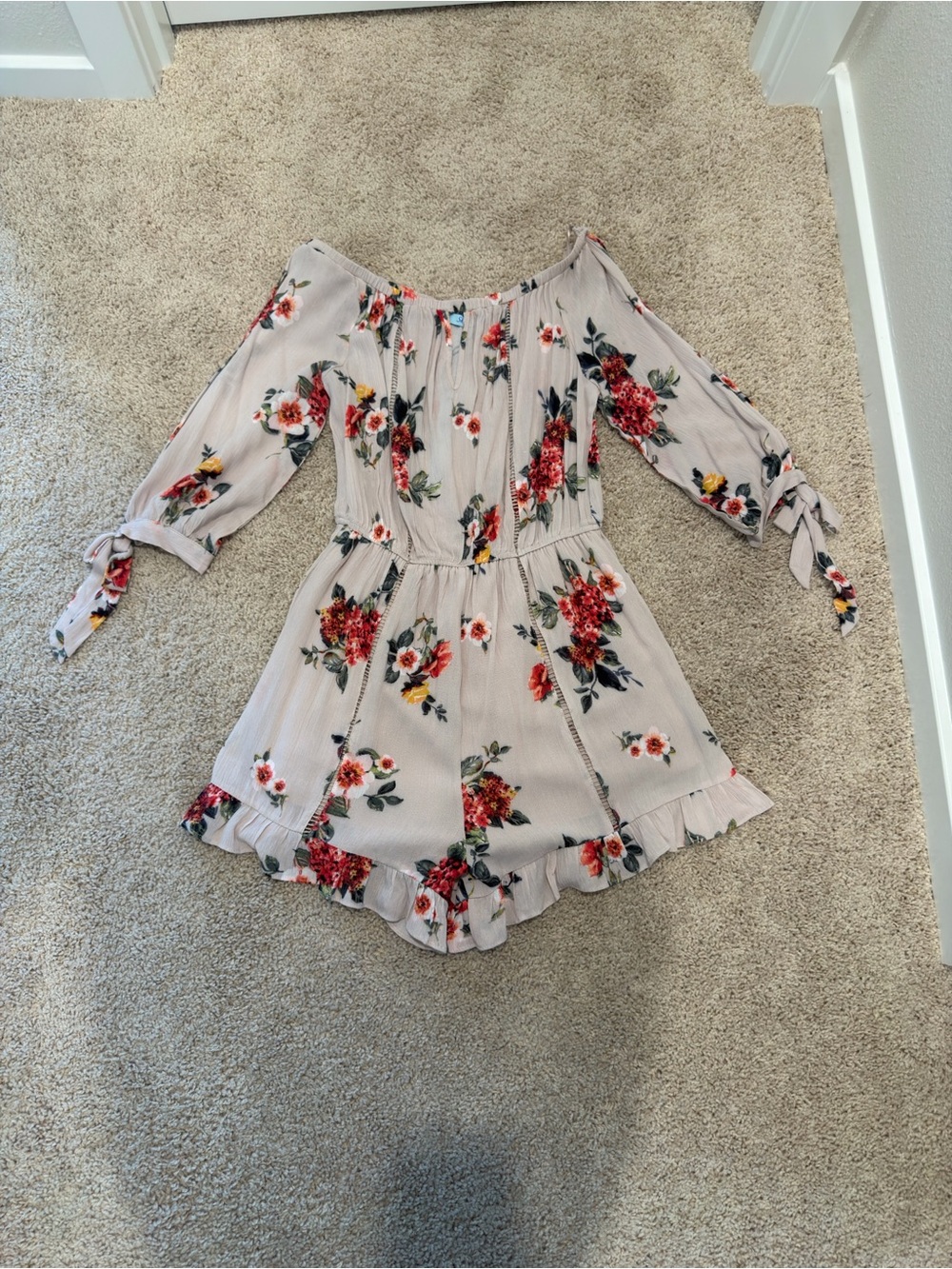 Floral Off-Shoulder Romper